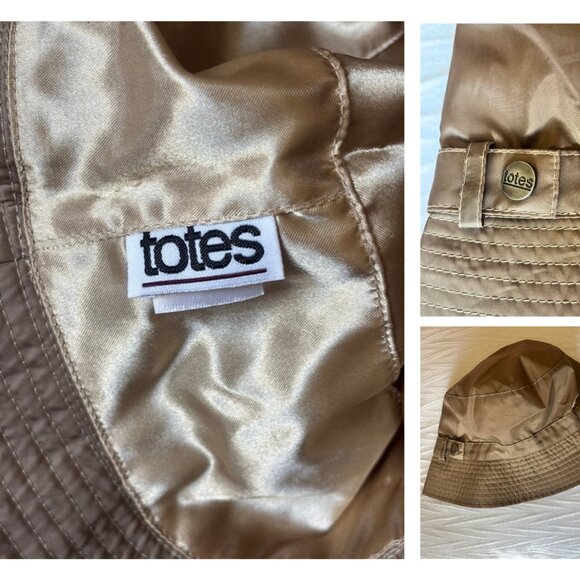 Totes Water-Resistant Bucket Hat | Bronze Brown | Foldable Travel Rain Hat |NWOT - Picture 2 of 2